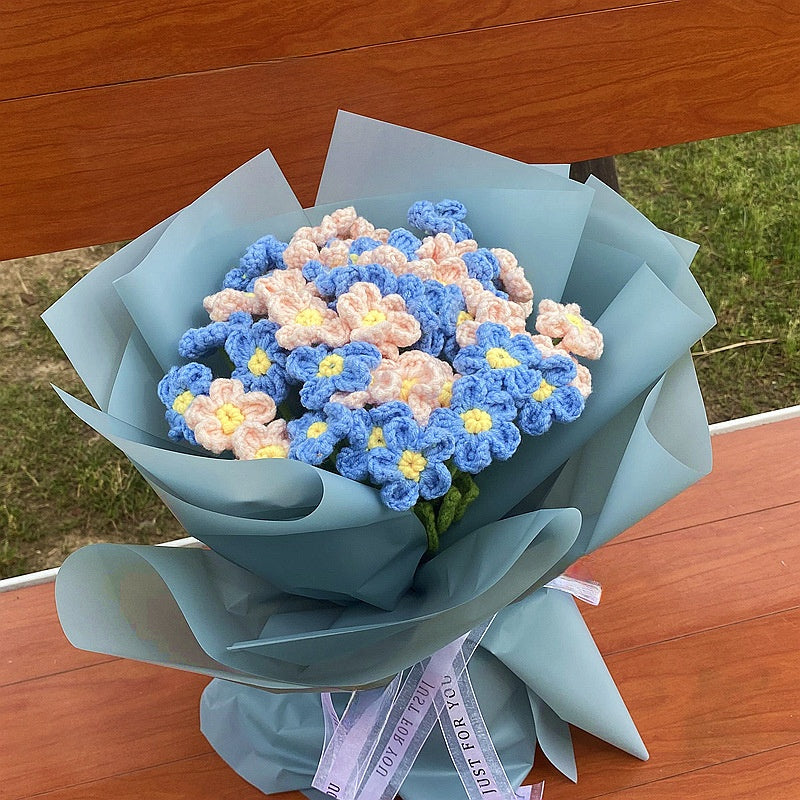 Wool Knitted Flowers