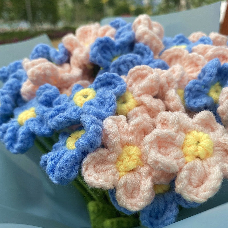 Wool Knitted Flowers