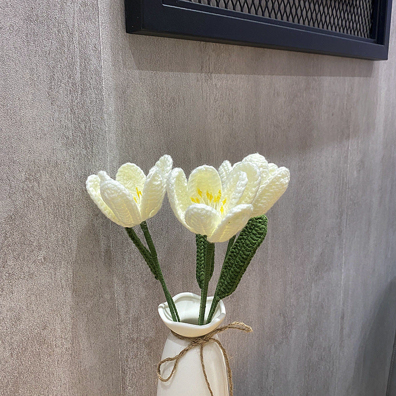 Wool Knitted Flowers