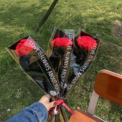 Wool Knitted Flowers