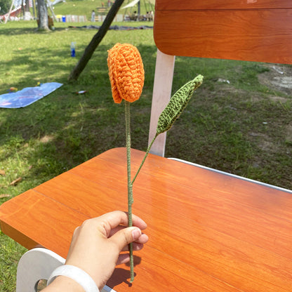 Wool Knitted Flowers