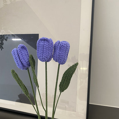 Wool Knitted Flowers
