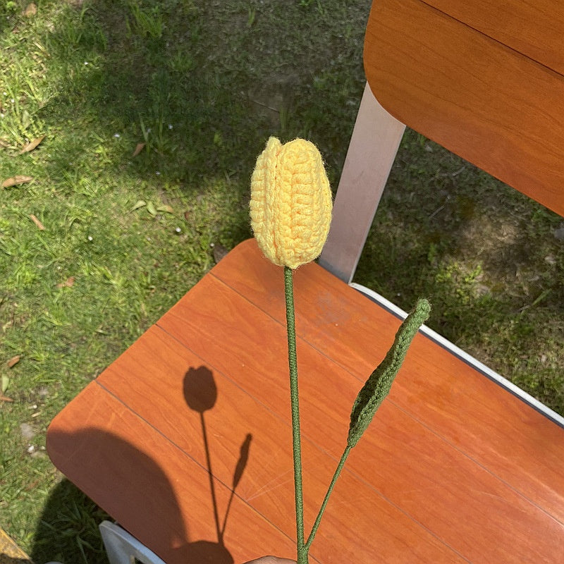 Wool Knitted Flowers